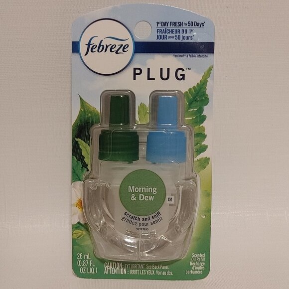 FEBREZE PLUG Morning Dew Scented Oil Refill BNIP 1st Day Fresh for 50 Days - Picture 1 of 4